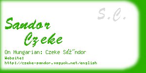 sandor czeke business card